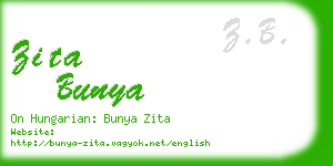 zita bunya business card